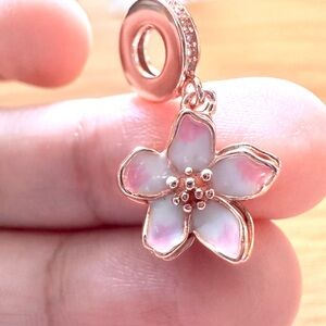 Pandora Cherry Blossom Dangle Charm, Rose Gold-Plated